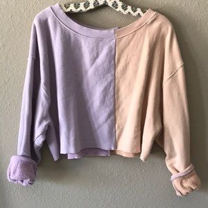 Free People Two-Tone Sweatshirt